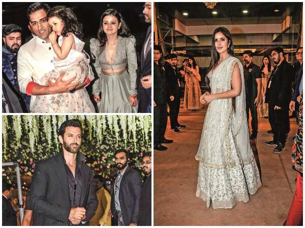 (Clockwise) MS Dhoni with daughter Ziva and wife Sakshi; Katrina Kaif and Hrithik Roshan