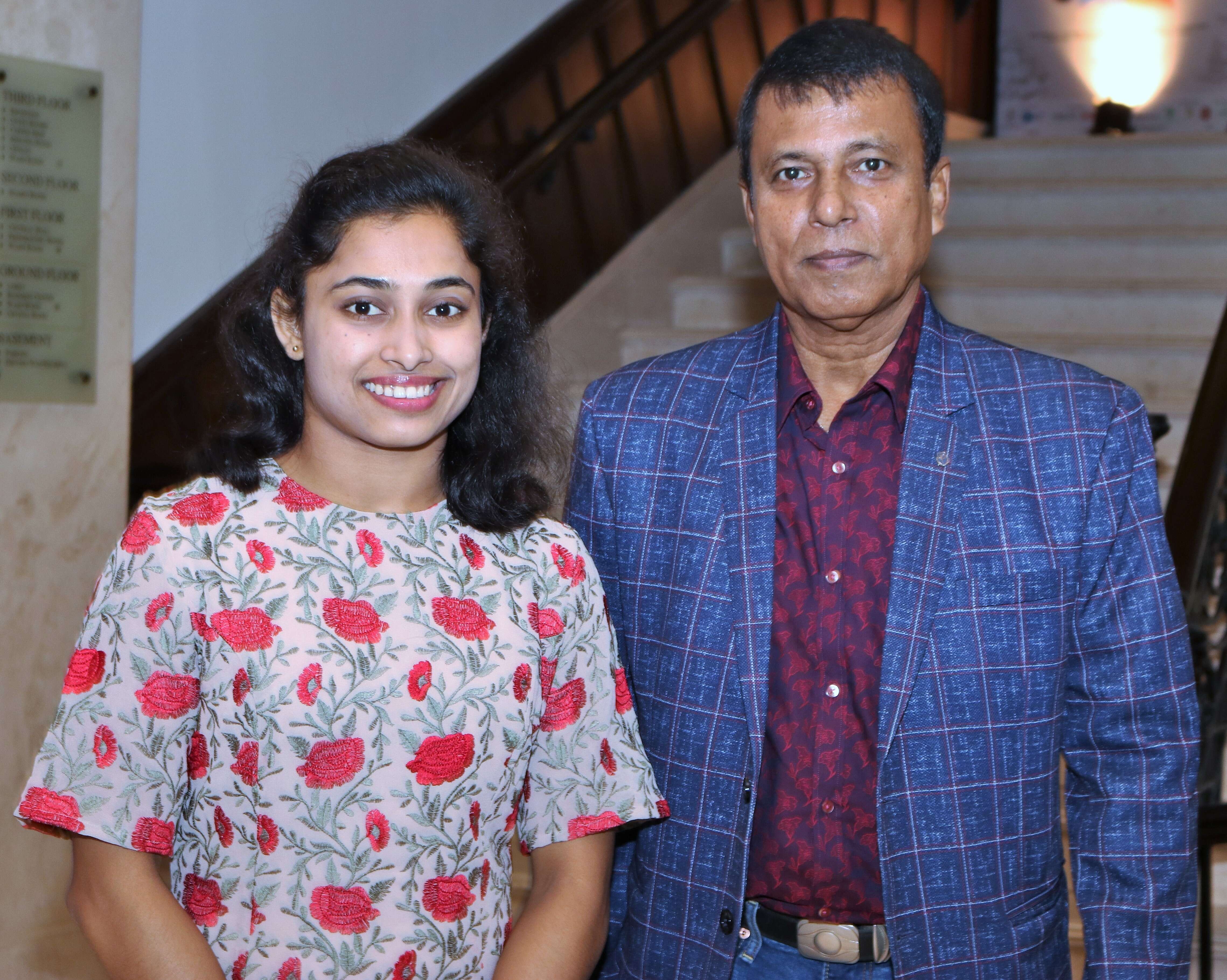 Dipa karmakar with her coach Bishweswar Nandi