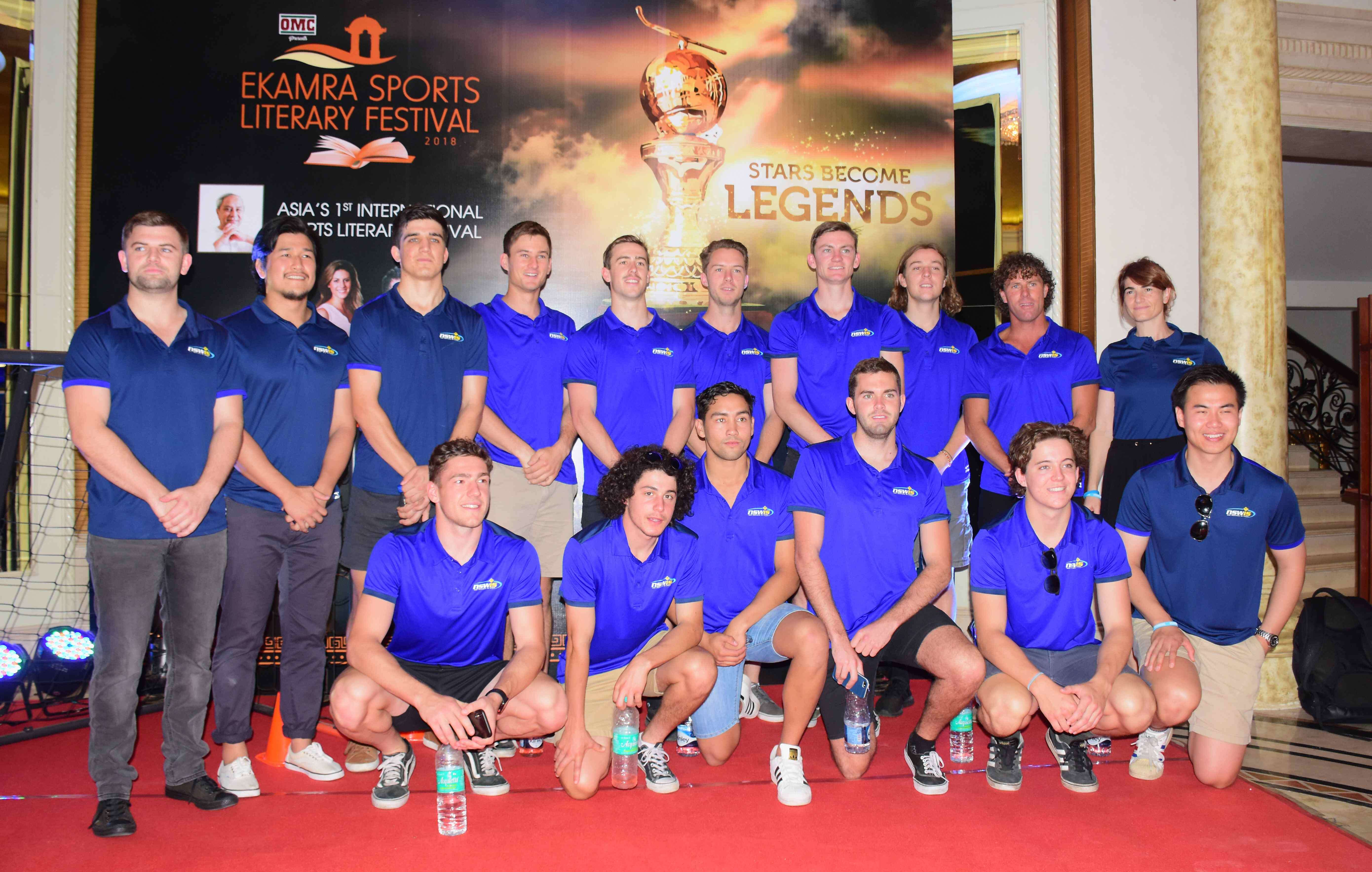 Hockey team of New South Wales from Australia who are in the state to play exhibition matches