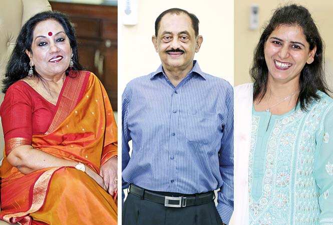 (L) Anjali (C) AL Banerjee (R) Swati Gupta (BCCL/ Aditya Yadav)