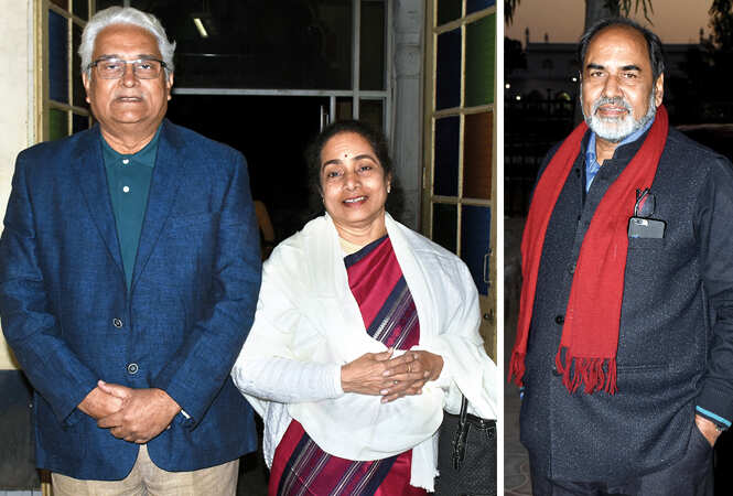 (L) Chandrakant and Prof Shruti Sadolikar Katkar (R) Gopal Sinha (BCCL/ Vishnu Jaiswal)