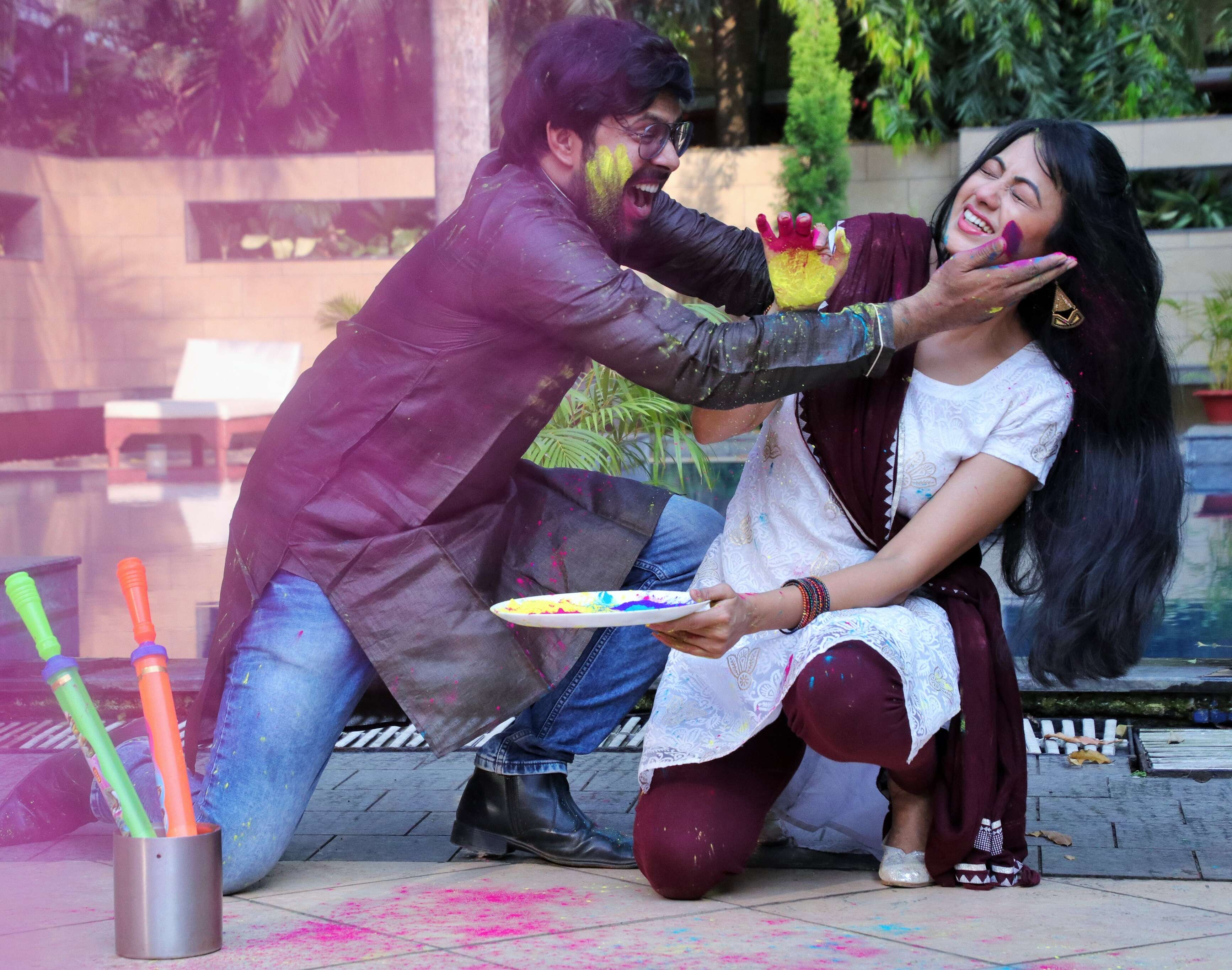 Archita n Sabya holi mood