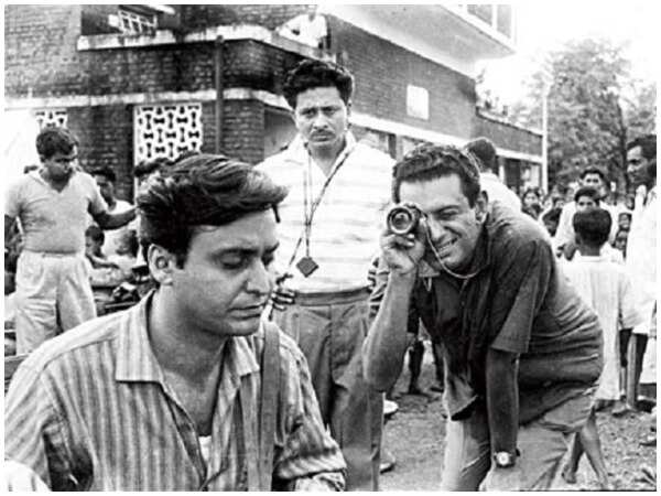 Soumitra Chatterjee with Satyajit Ray