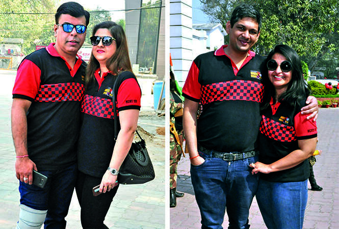 (L) Mukul and Bhumika Rajani (R) Namit and Ishita (BCCL/ AS Rathor)