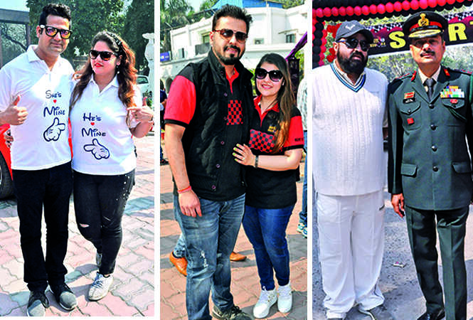 (L) Rishabh and Akansha (C) Sanchit and Kashvi Rajani (R) Tanveer Singh and Brigdier Naveen Singh (BCCL/ AS Rathor)