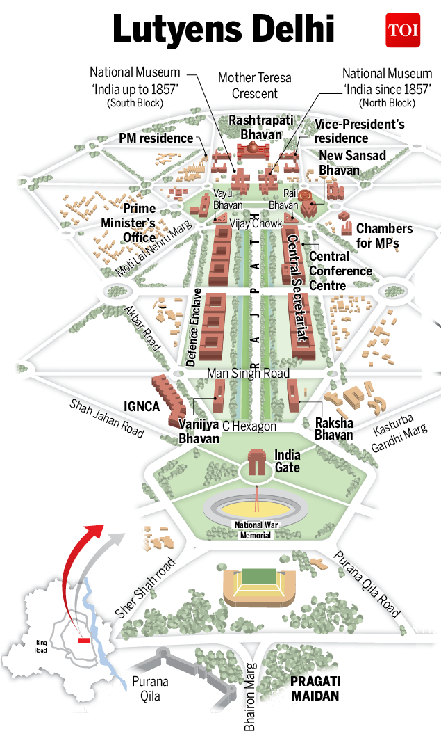 Lutyens’ Delhi map gfx