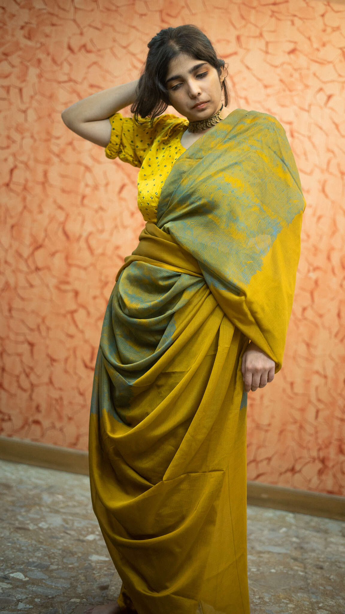 Art Printed Saree by The Local Thrift  .