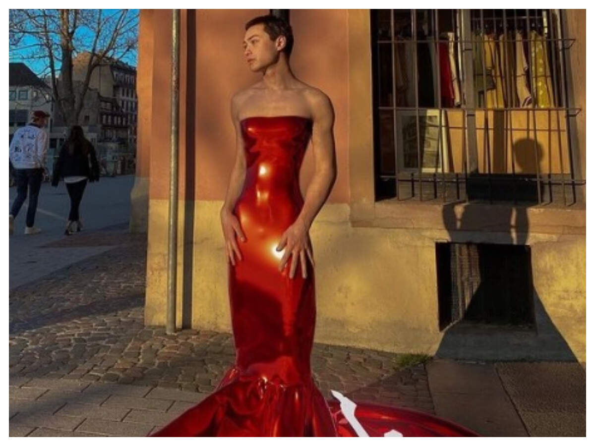 A cyber dress by the brand Tribute