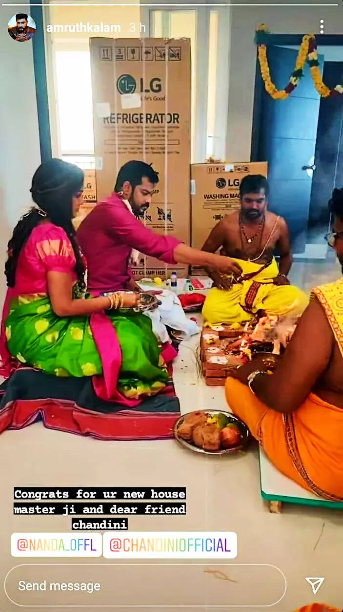 Chandini Tamilarasan-Nanda host their  housewarming ceremony on Vinayagar Chaturthi