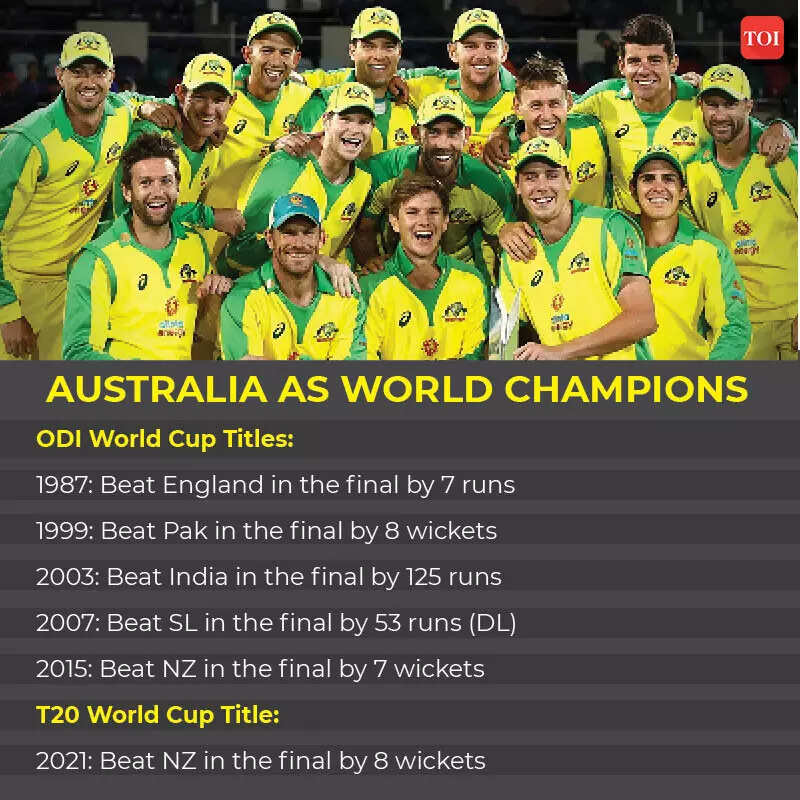 AUSTRALIA AS WORLD CHAMPIONS