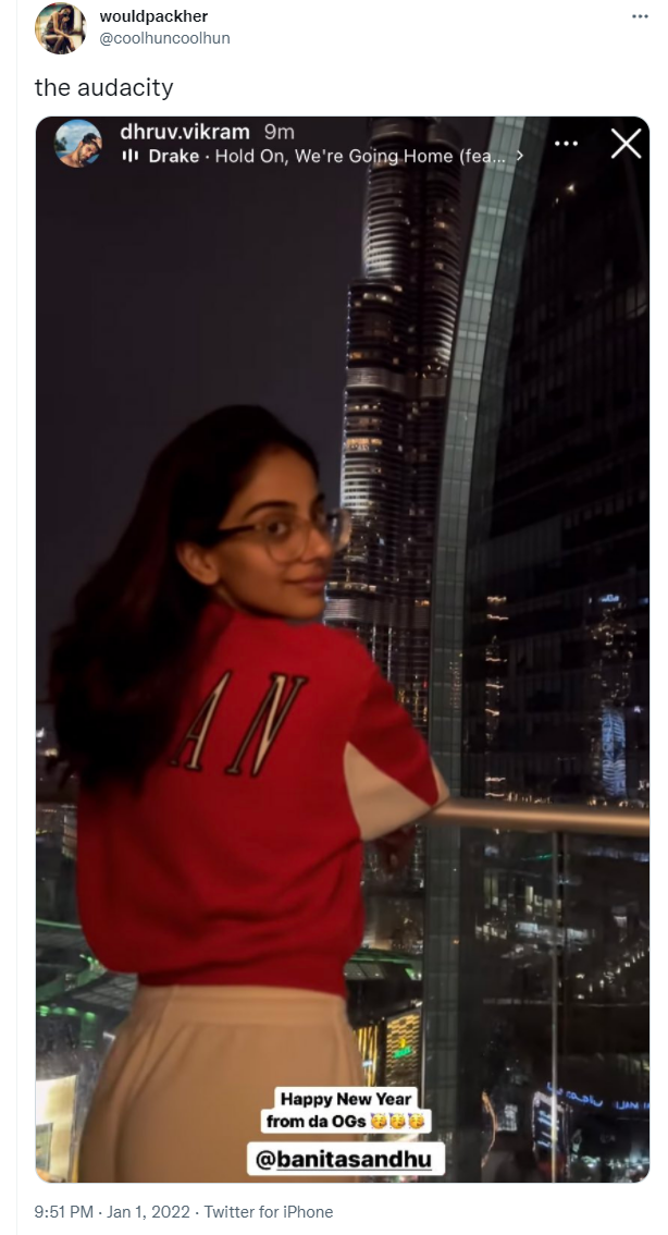 Banita Sandhu's tweet