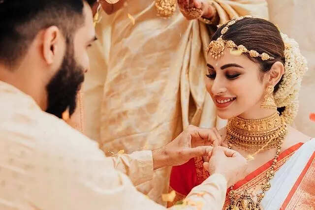 Mouni Roy and Suraj Nambiar wedding photos