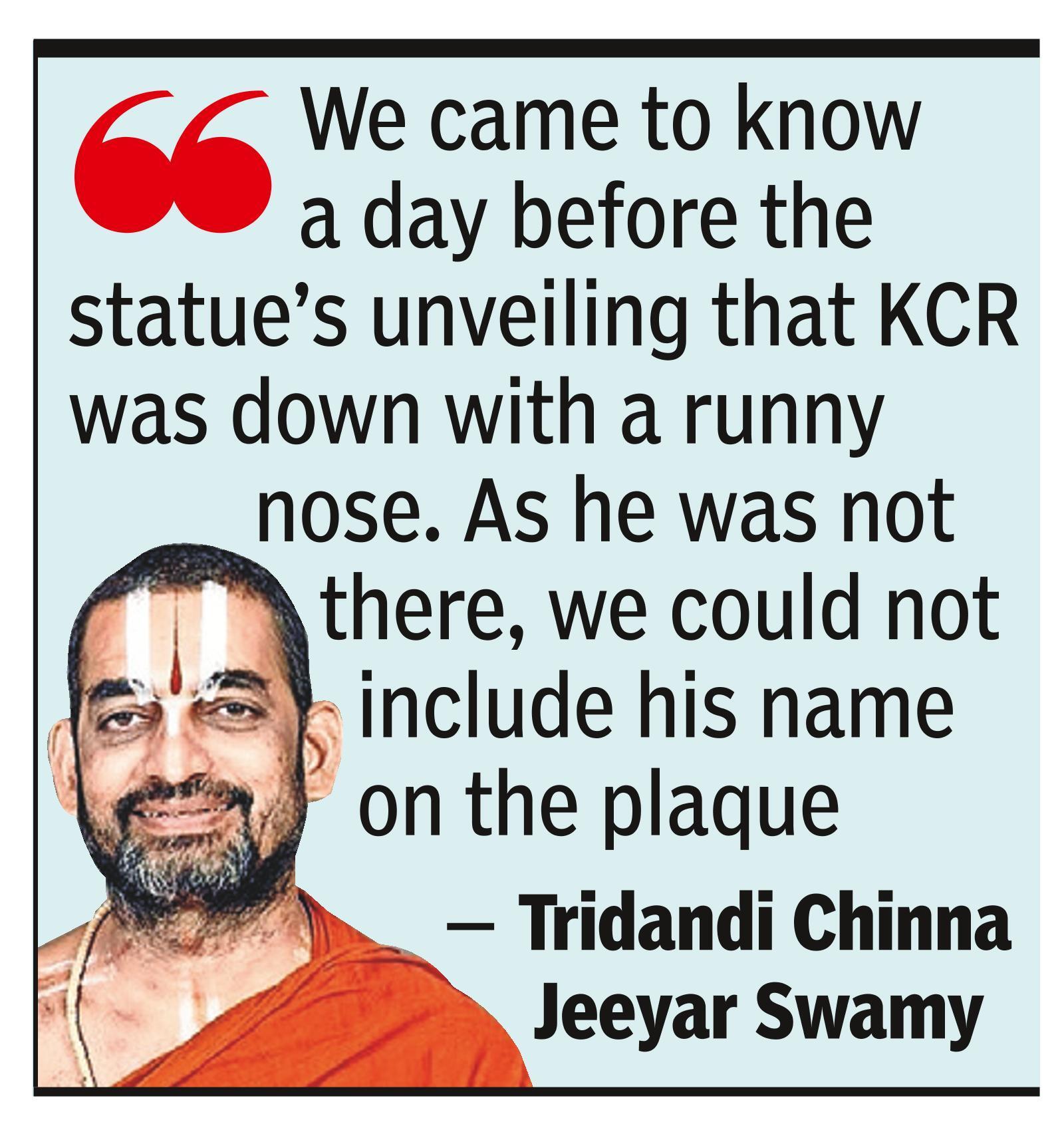 KCR’s name left out of statue plaque as he was not there: Seer