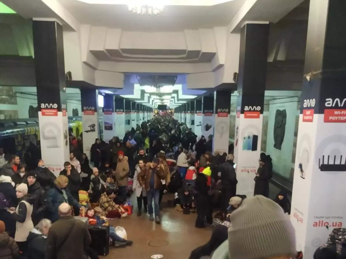 People waiting inside the metro station