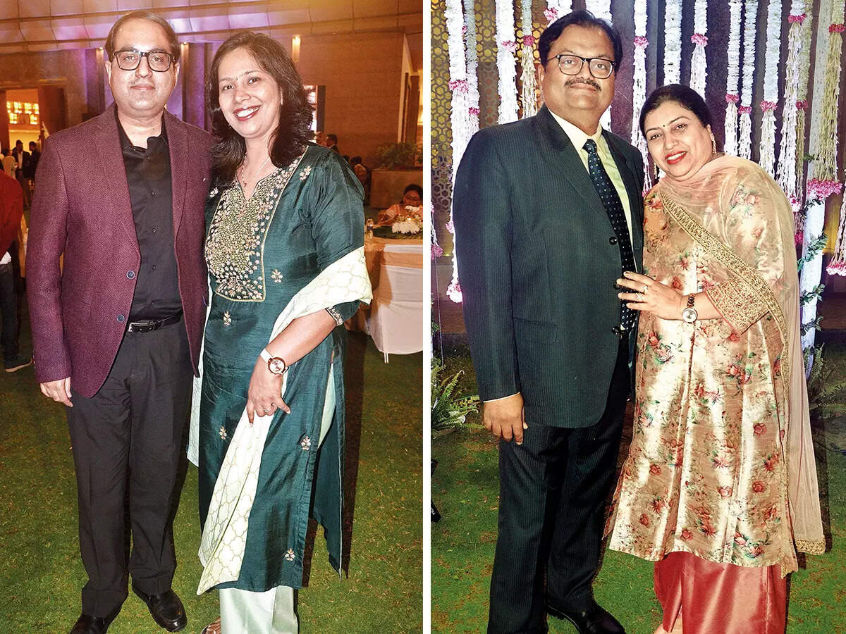 (L) Ankit and Ruchika Agarwal (R) Arunesh and Jugnu Singh