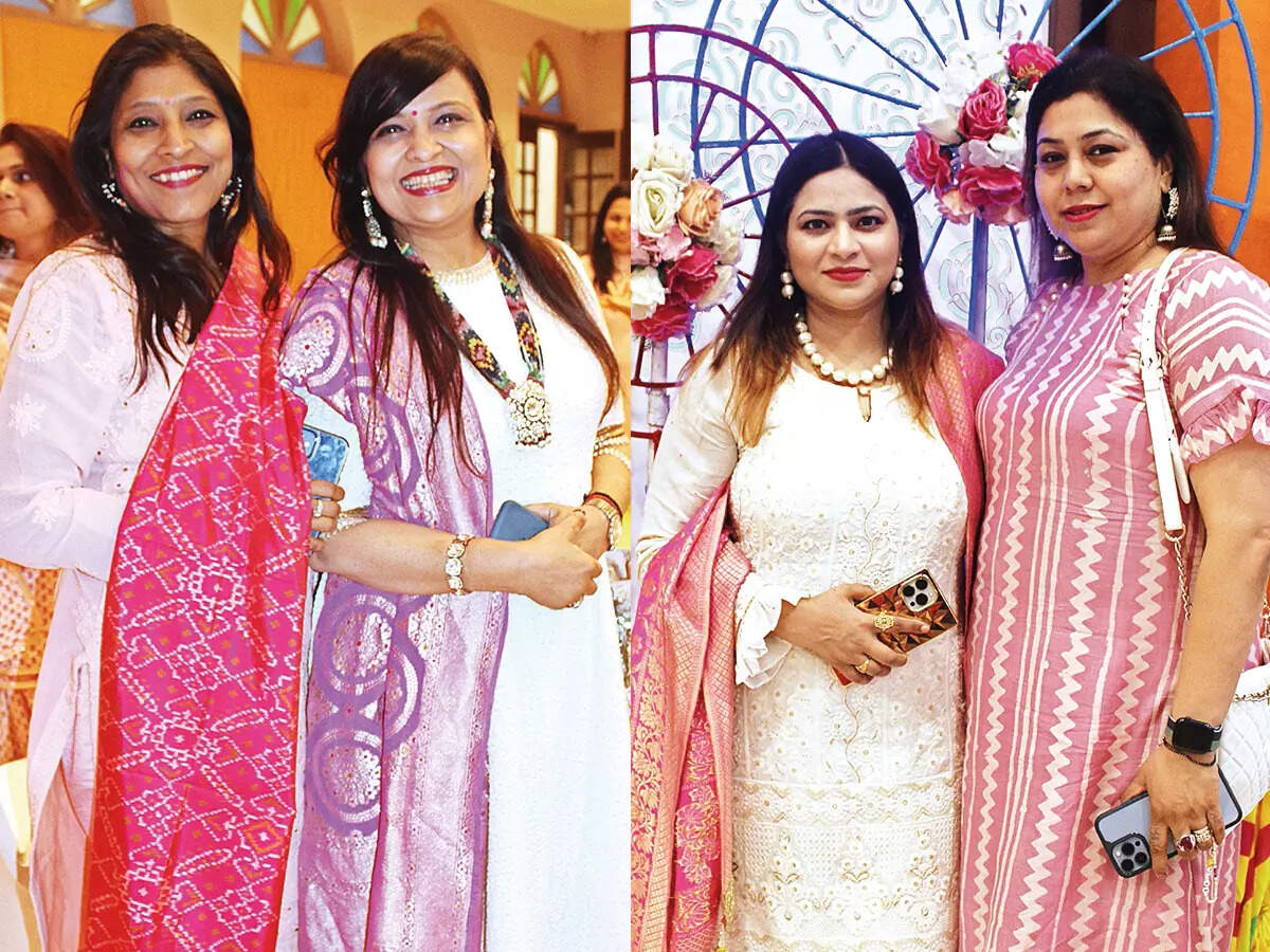 (L) Anjali Gupta and Preeti Khemka (R) Farhat and Manisha