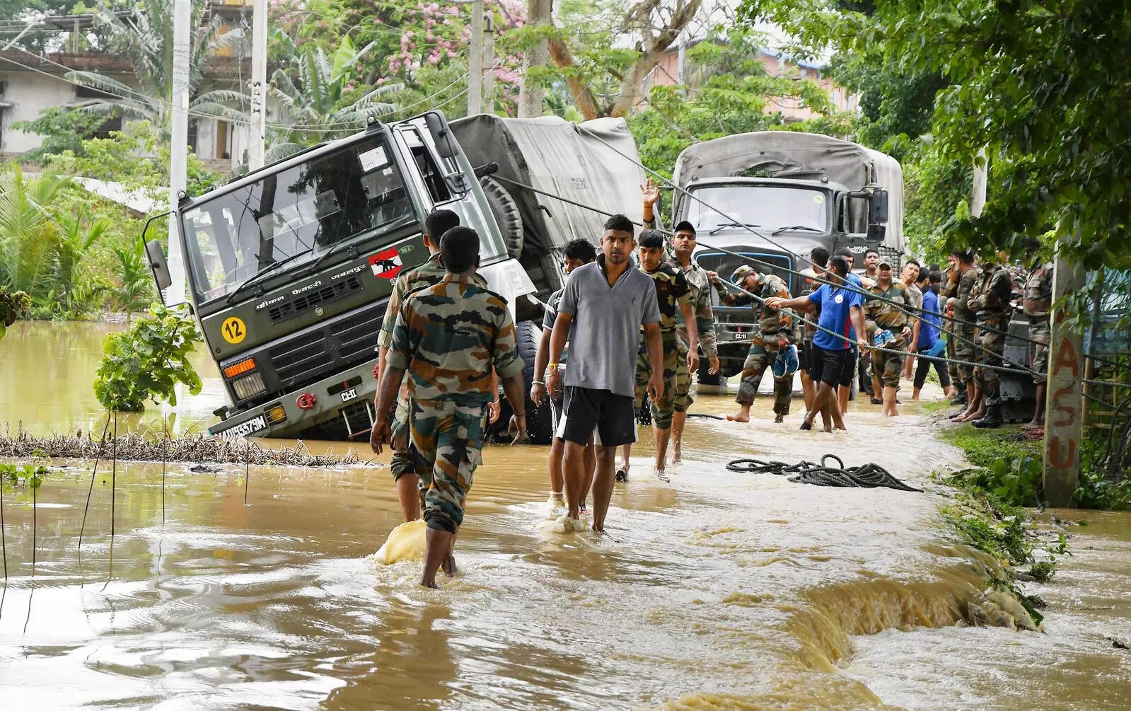 Assam flood situation grim, 54.5 lakh hit, 12 more deaths reported