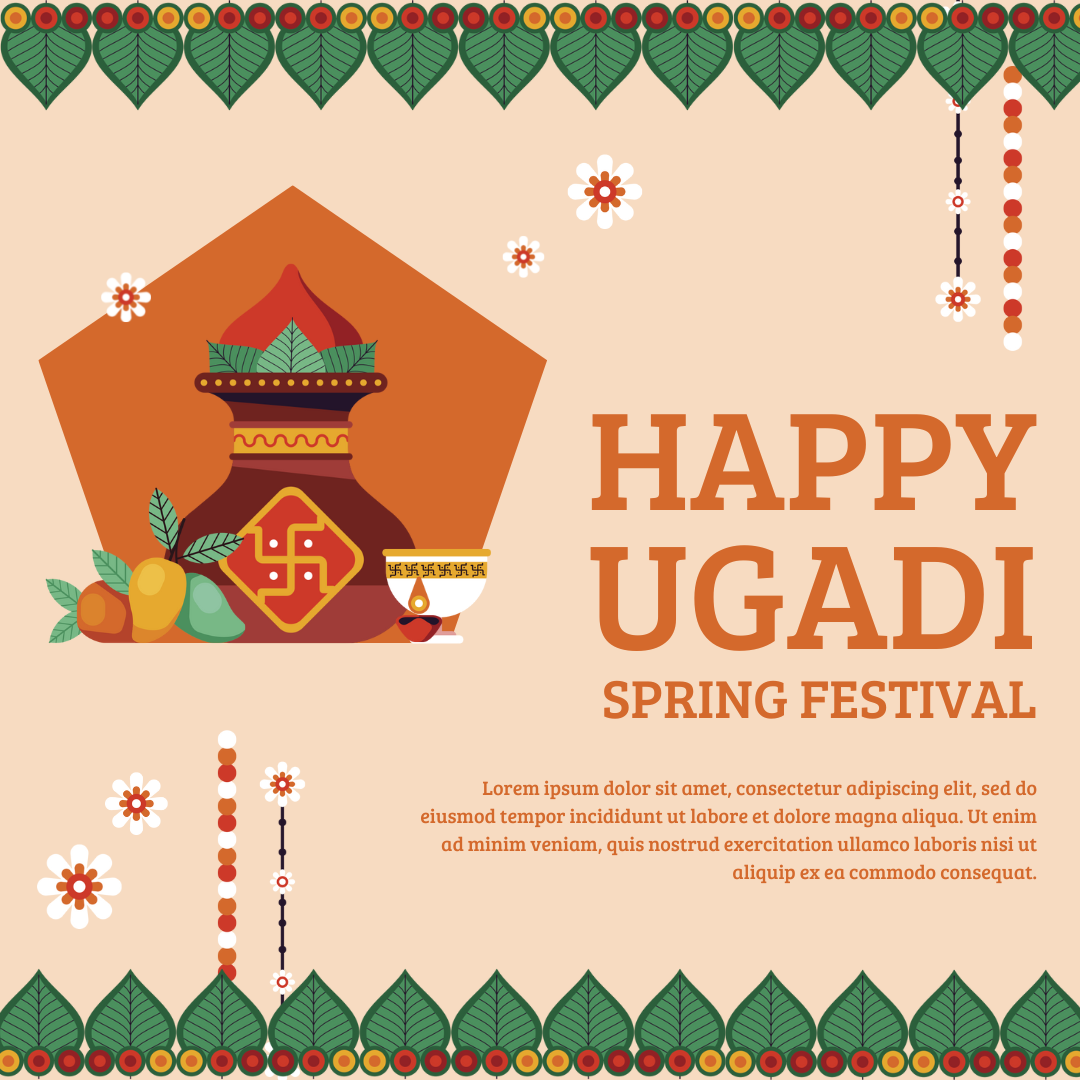 Aesthetic Happy Ugadi Instagram Post