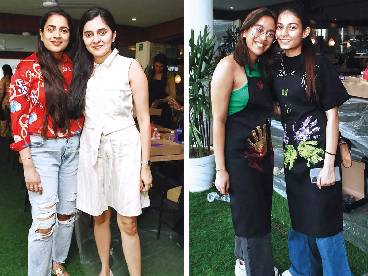 (L) Diksha Juneja and Nandini Kapoor (R) Manya Sarawagi and Gauri Sharma