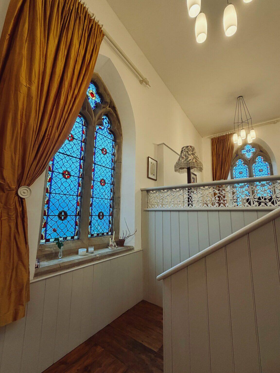 Tombstones over the stove, a former crypt, mysterious whistling and footsteps — yet Mary and Joe still call their £490,000 church their dream home.