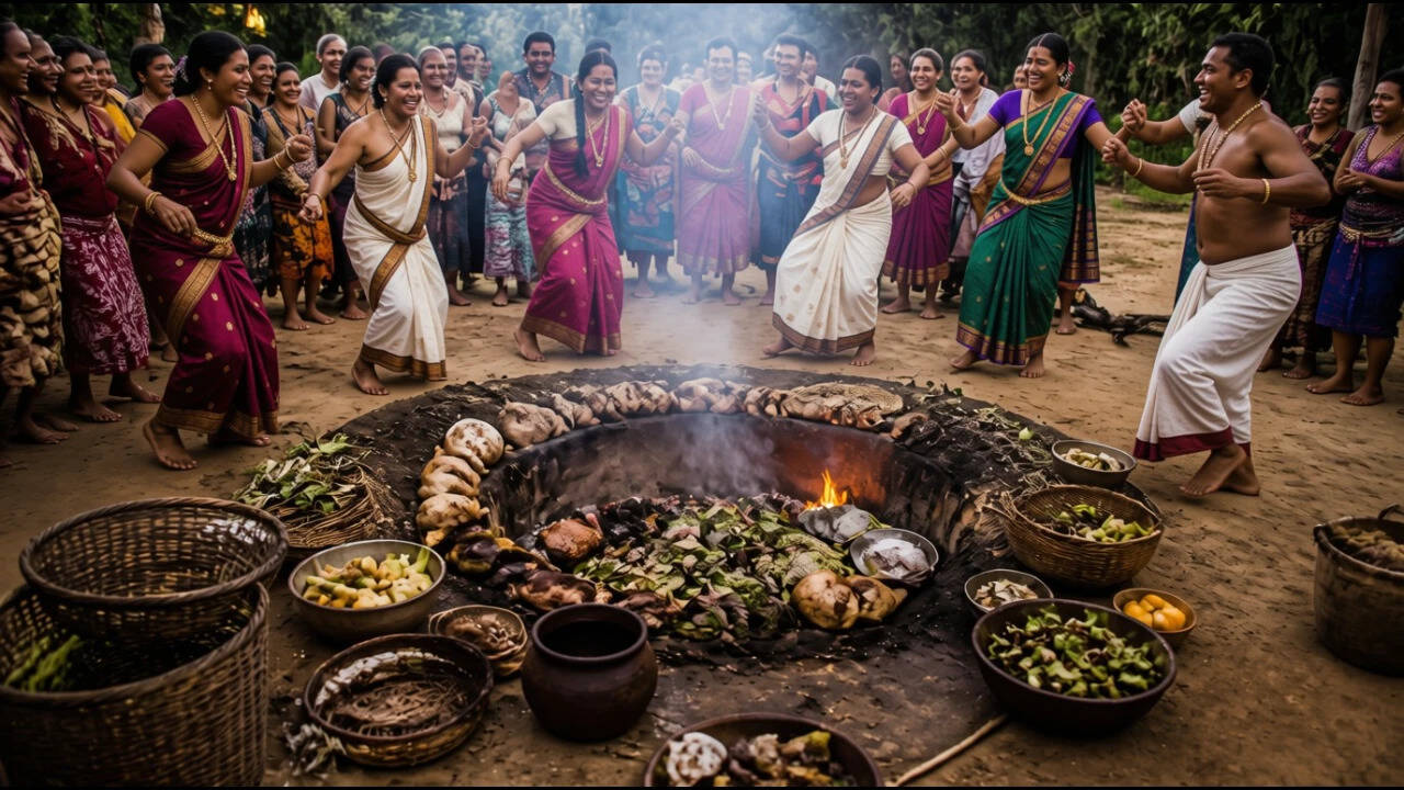 Why do some Indian villages still cook food underground? The centuries-old cooking technique that turns pits into natural ovens.