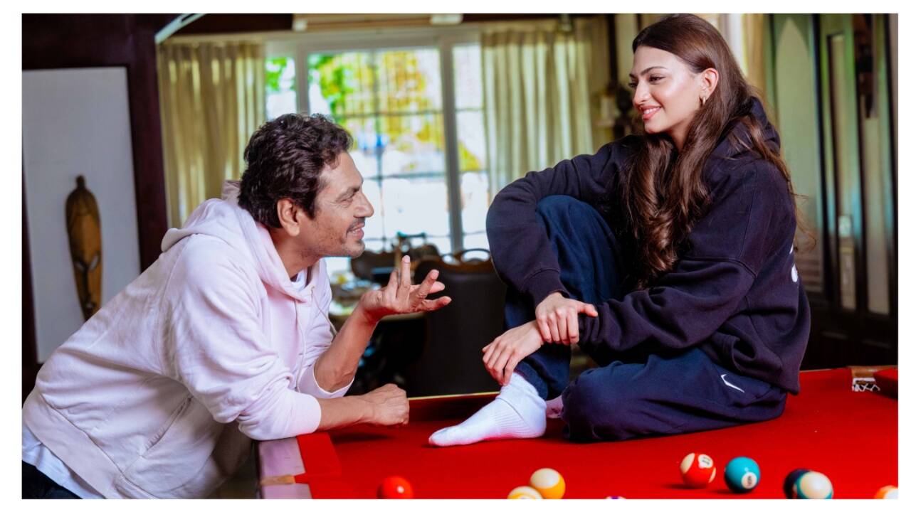 Nawazuddin Siddiqui poses with daughter Shora as she makes her interview debut with Bombay Times