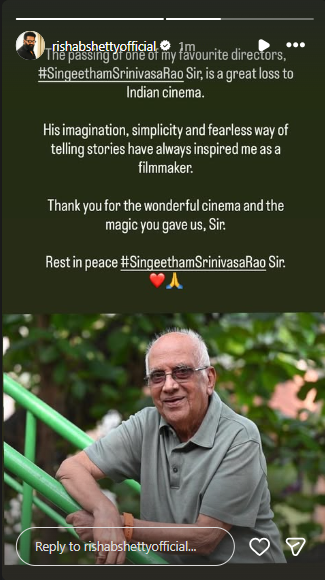 Rishab Shetty's IG post