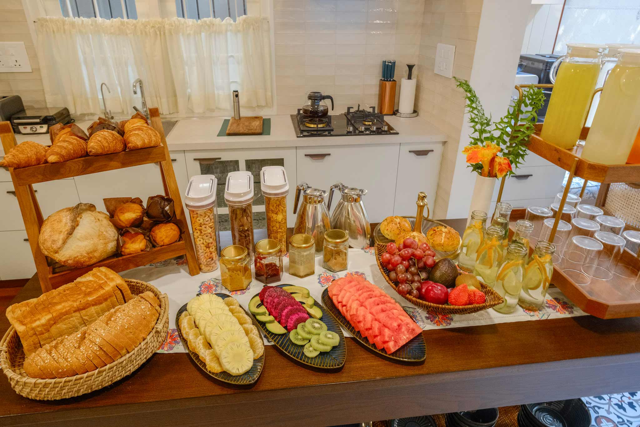 The breakfast spread