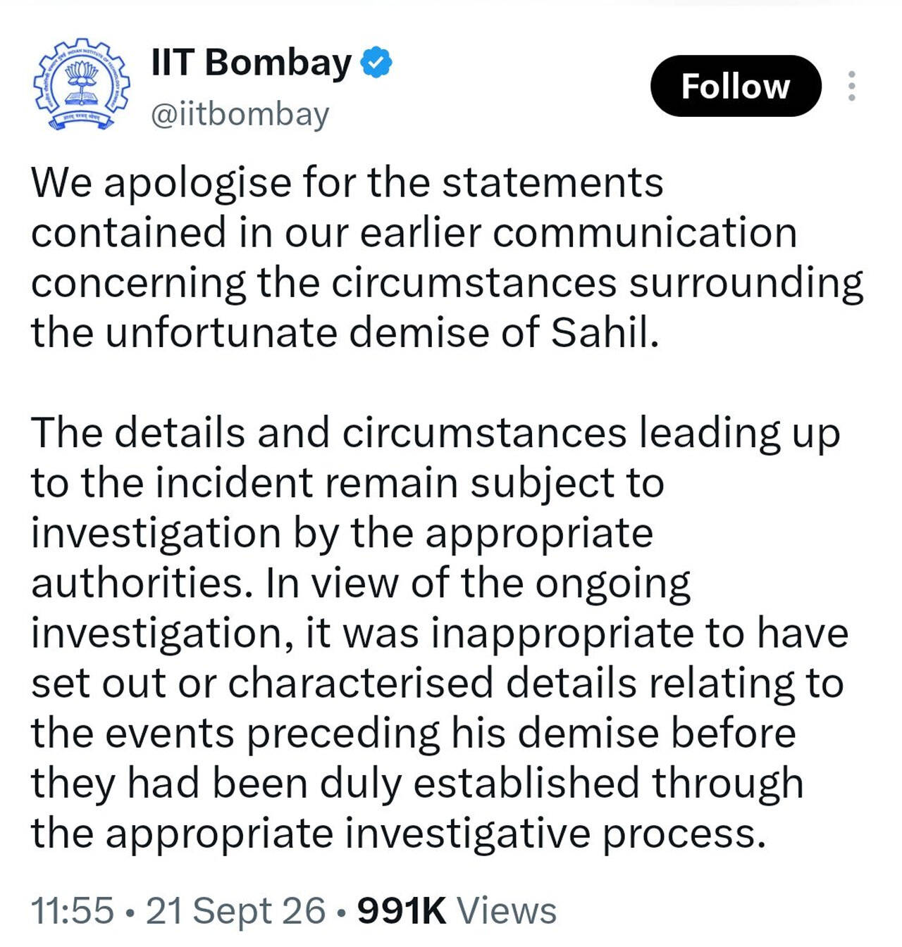 Sahil Wakode’s death