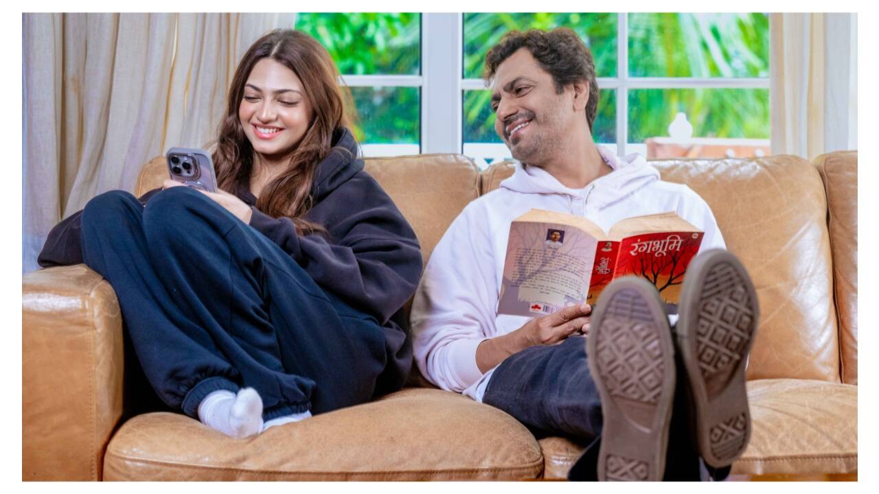 Nawazuddin Siddiqui poses with daughter Shora as she makes her interview debut with Bombay Times
