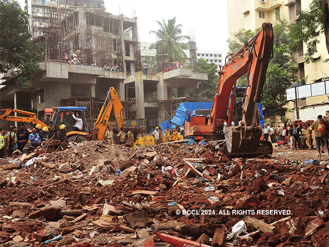Abandoned building collapses near Vizag