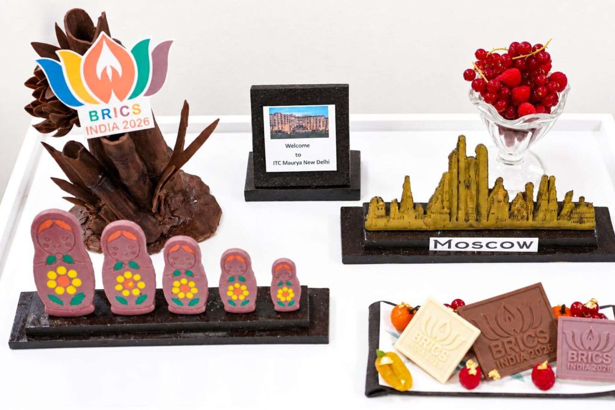 Goodies inside the room at ITC Maurya
