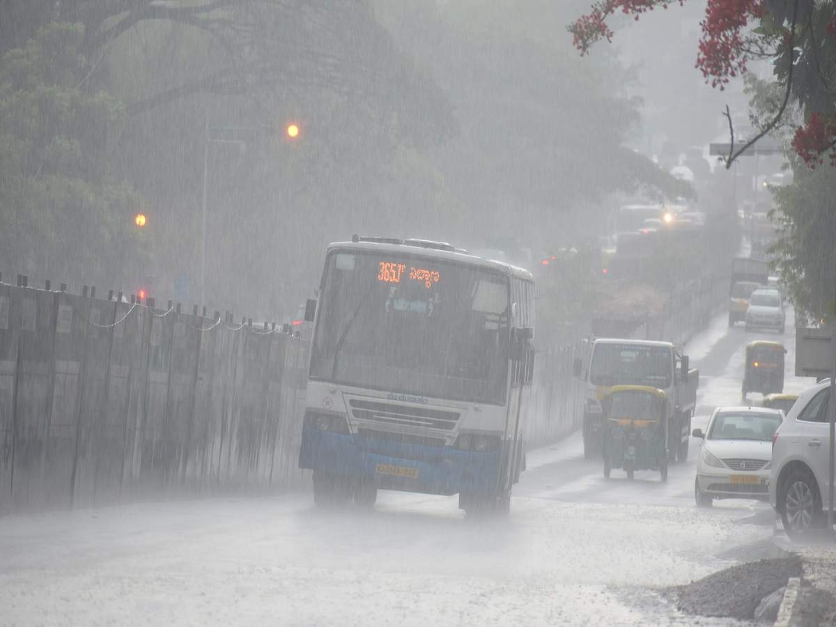 bangalore rains: Watch: Heavy rains, hailstorm hit parts of Bengaluru