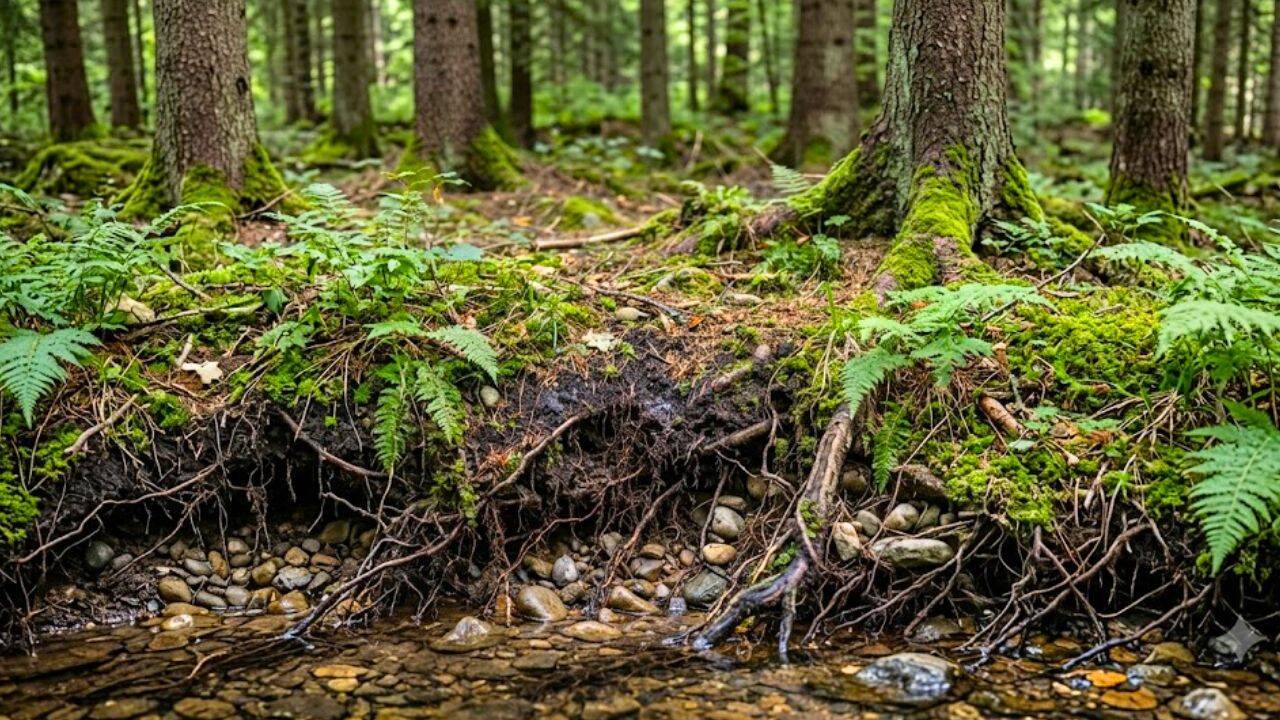 How did Douglas-fir plantations affect nitrate levels in nearby streams