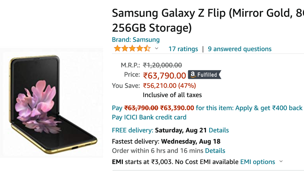 Samsung flip price