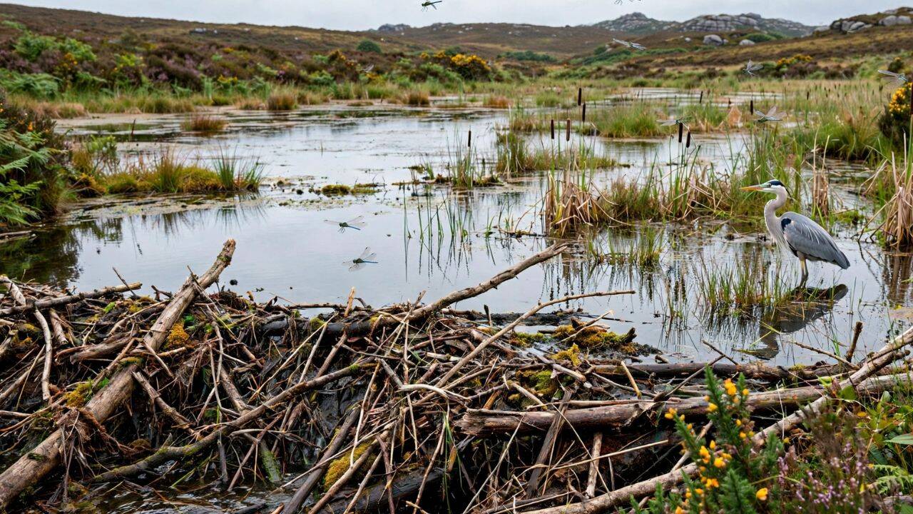 How have two beavers shaped Helman Tor after six months