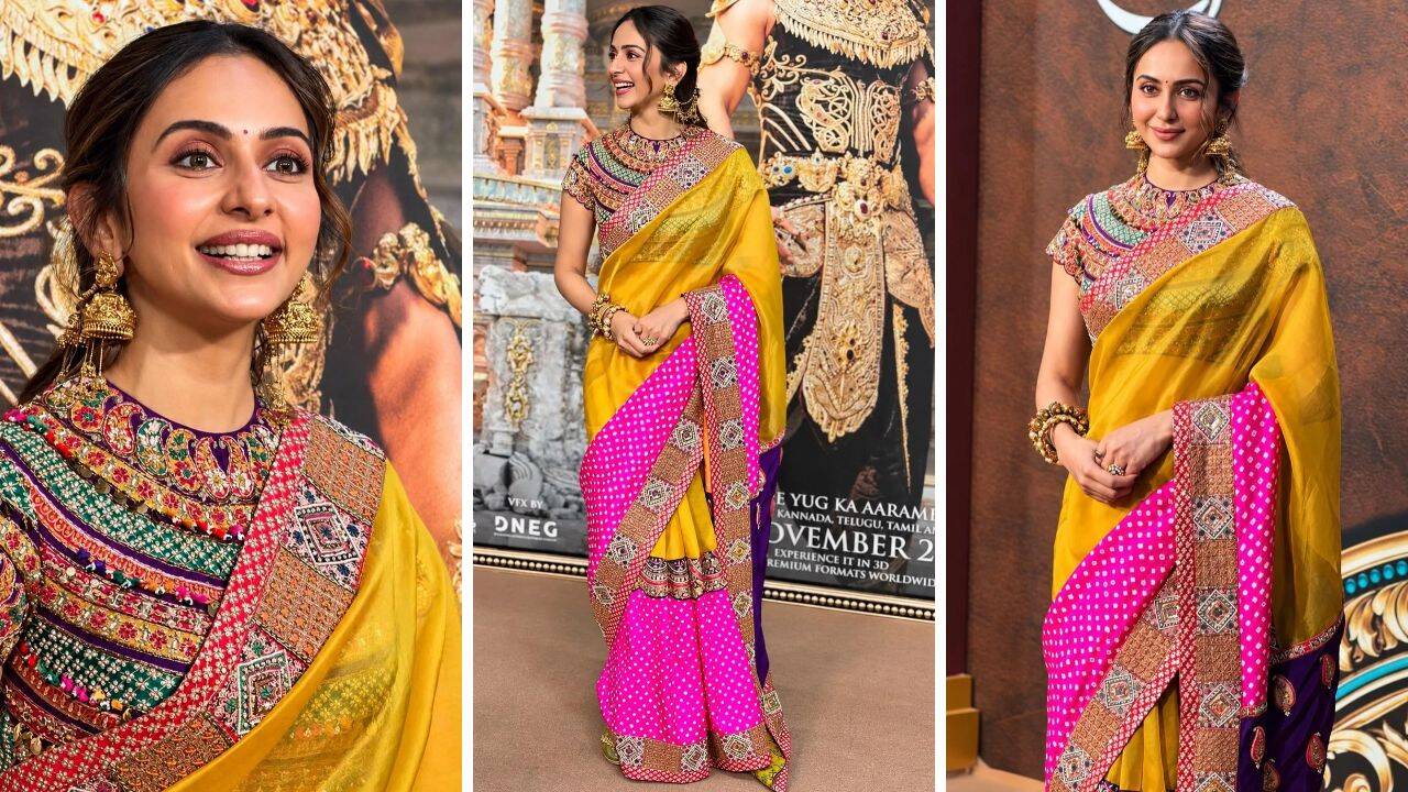 Rakul Preet Singh for Ramayana Part 1 promotions (Image Credits Twitter and Reddit)