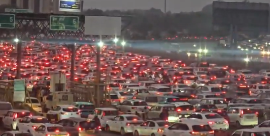 Traffic at Delhi-Gurgaon border