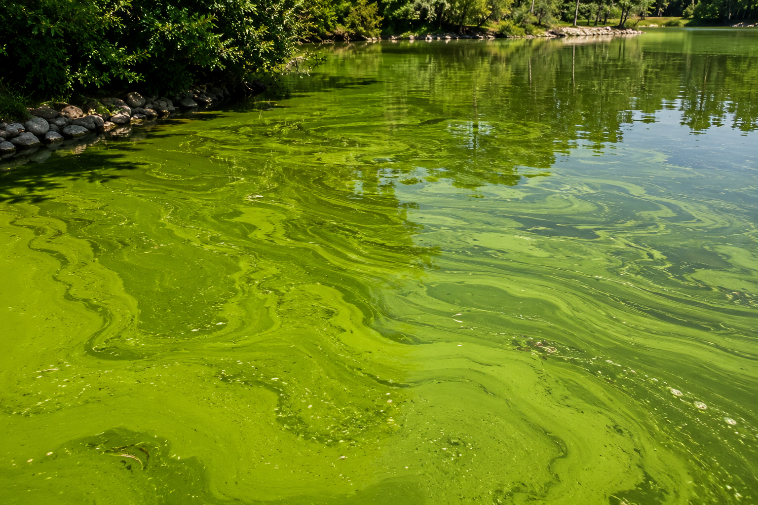 Harmful algal blooms (Image: AI Generated)