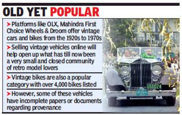E Sellers Drive In Vintage Cars Bikes Times Of India