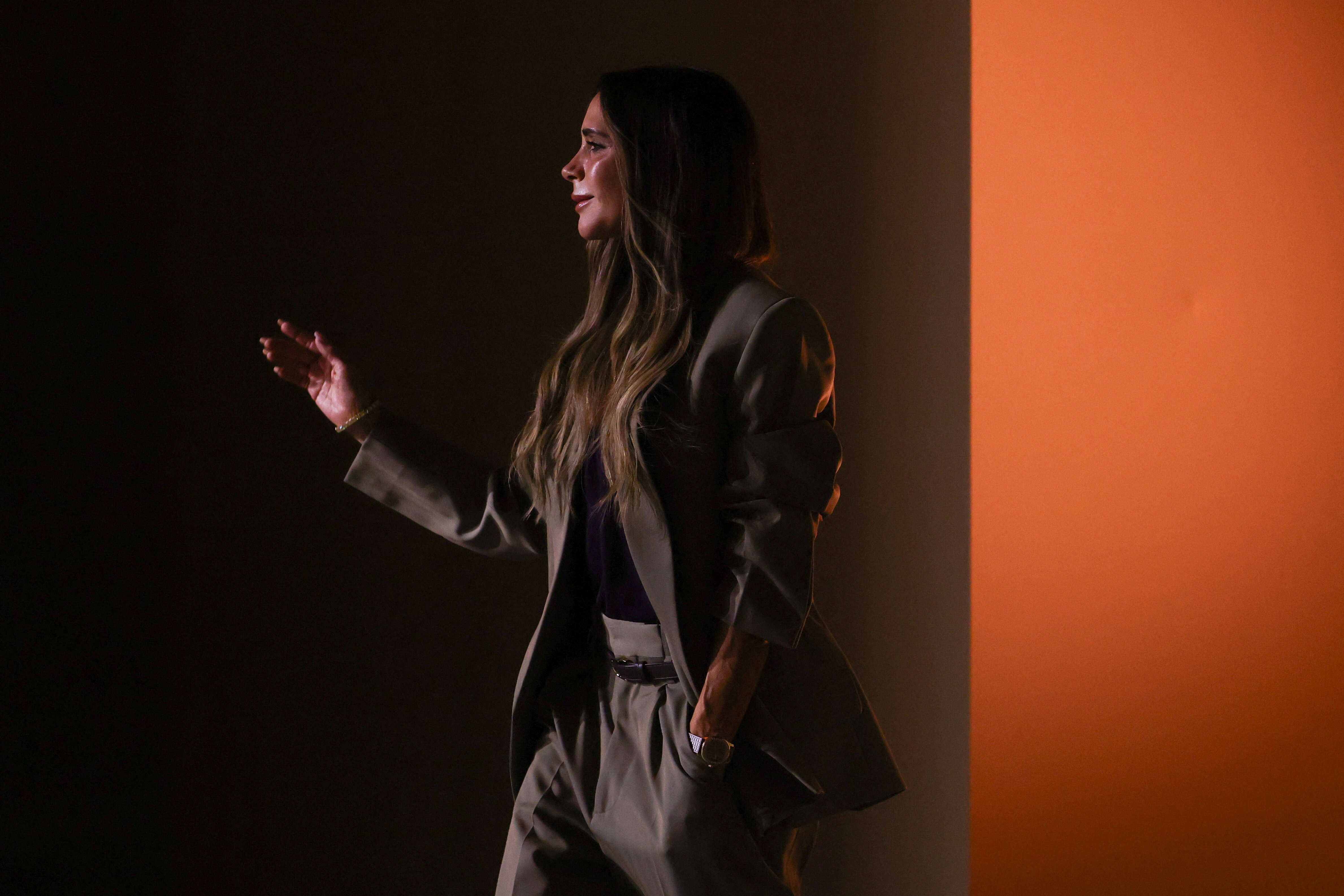 Victoria Beckham Womenswear Spring/Summer 2027 collection during Paris Fashion Week in Paris