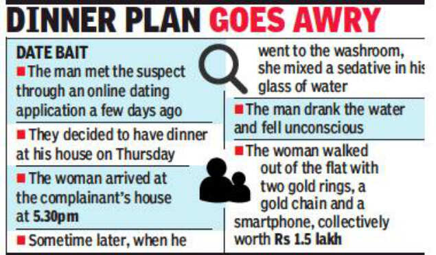 Pune Man Robbed By Woman He Met On Dating Application Pune News Times Of India