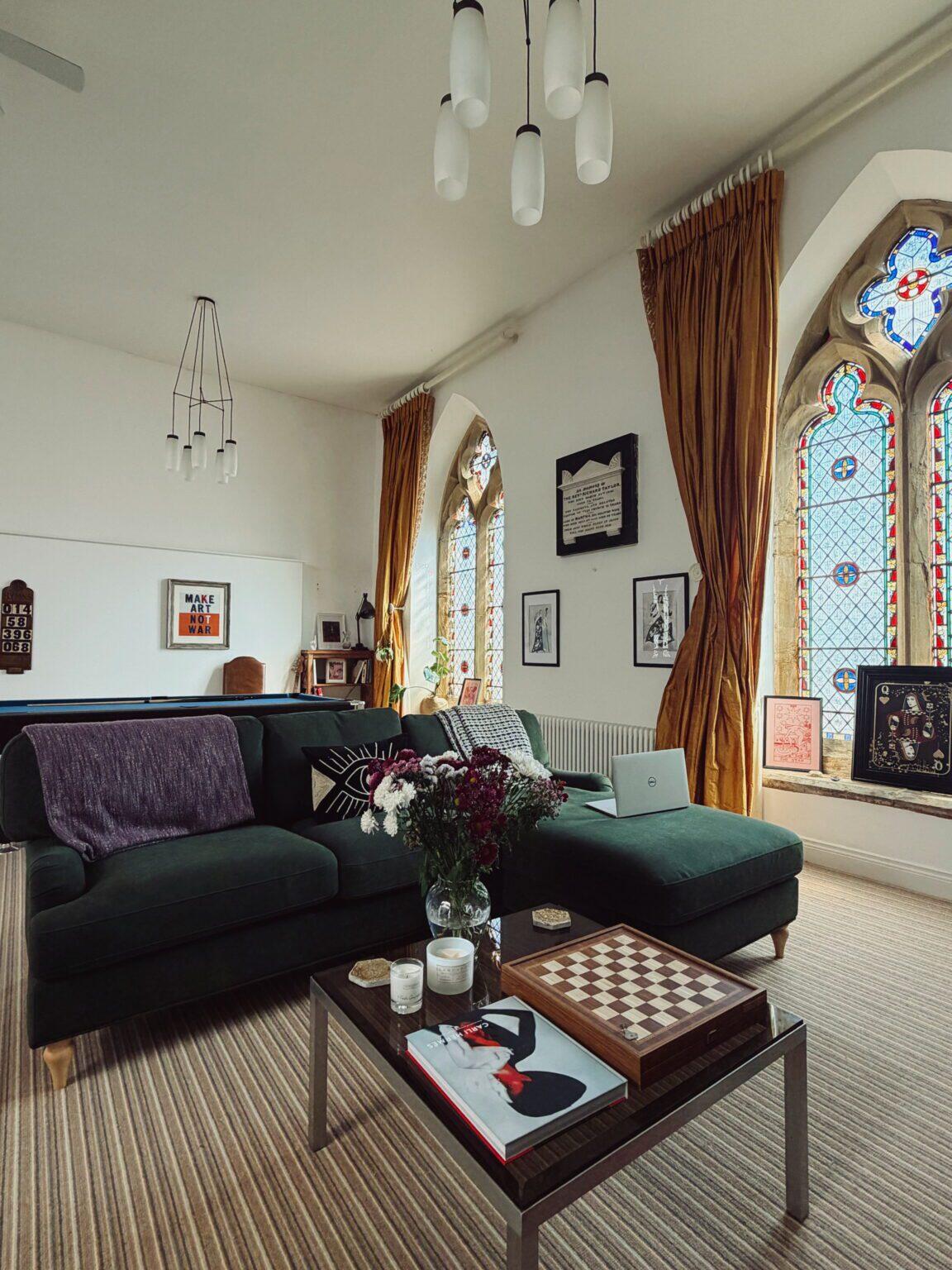 Mary says living in the couple’s 19th-century church home has left her questioning her disbelief in ghosts after hearing whistling and footsteps near the old crypt.
