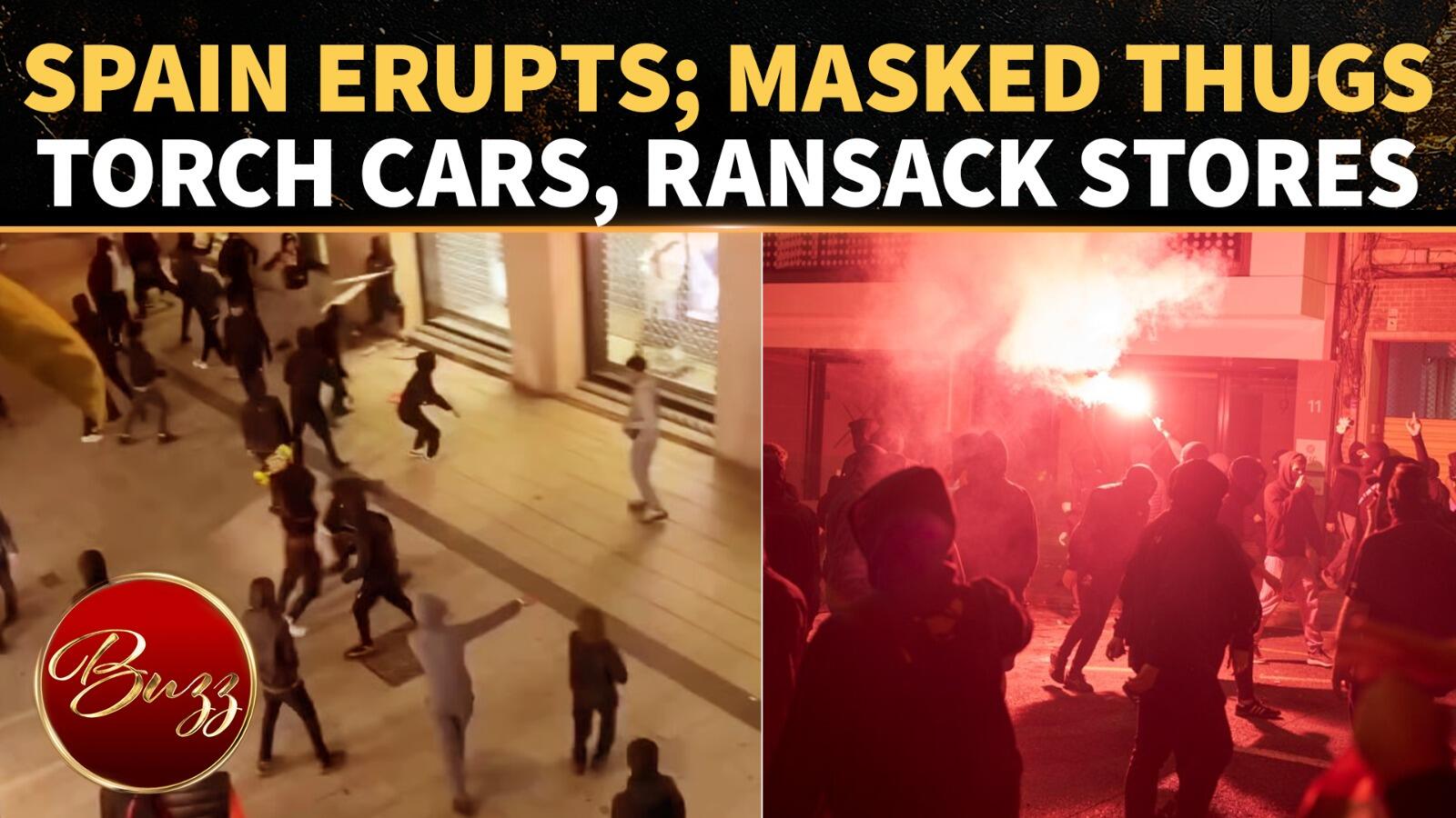 Bilbao Descends Into Riot Fury As Masked Mob Torches Cars And Smashes Shops