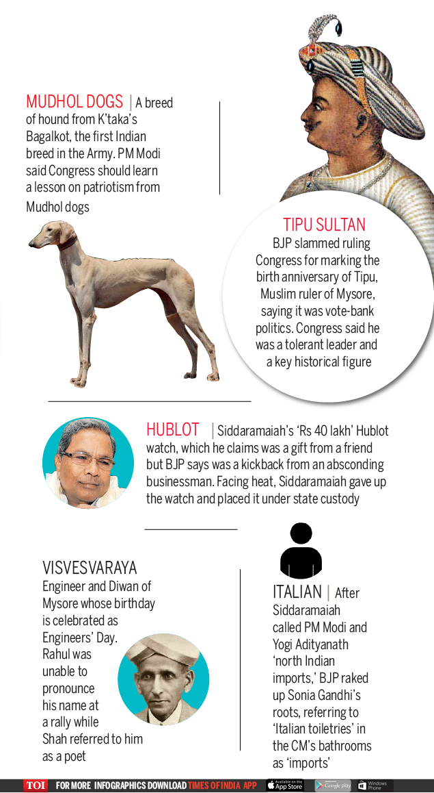 Infographic How politicians dug into Kannada history and culture to