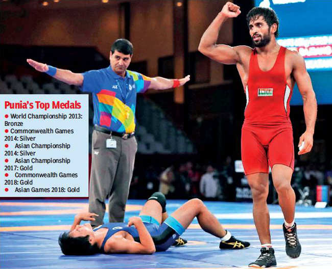 Asian Games Bajrang Punia Reigns Supreme Sushil Kumar Crashes Out Asian Games 2018 News Times Of India