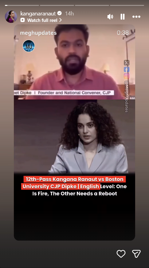 Kangana Ranaut instagram story