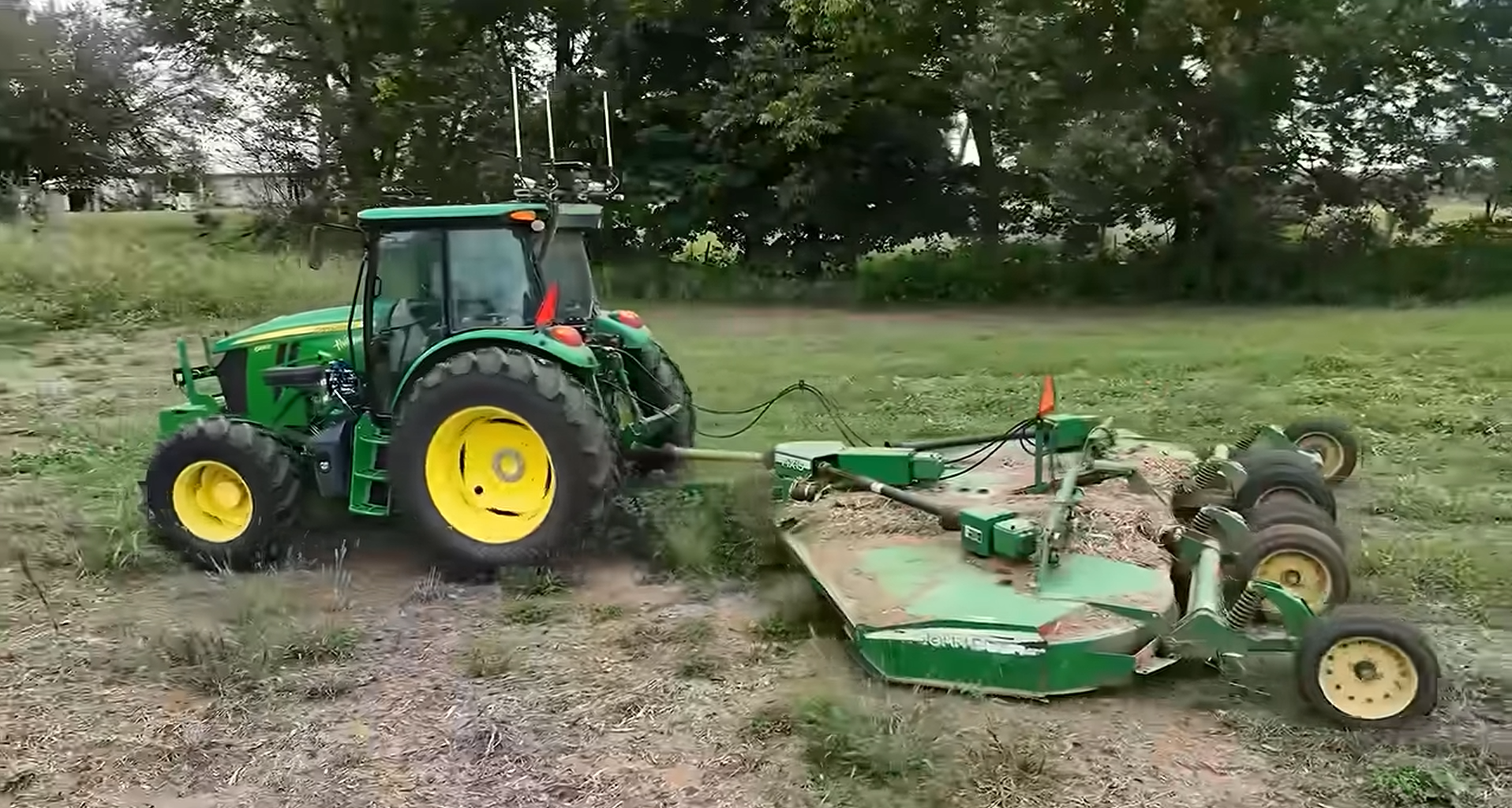 The autonomous tractor helps plant crops while reducing the need for constant manual operation.