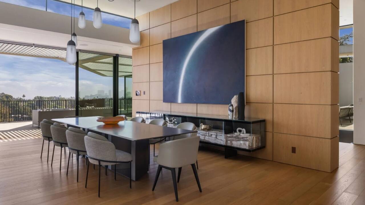 The dining space
