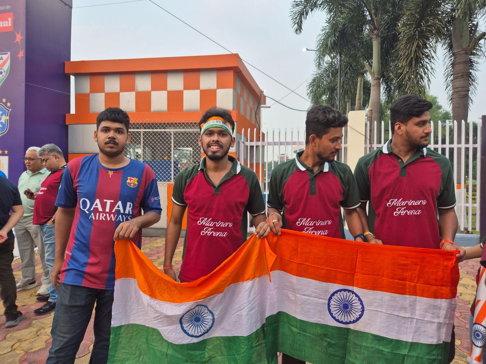 Fans outside Salt Lake Stadium